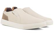 Tênis Masculino Slip On Freeway Casual Box05 Couro Calce Fácil Elástico