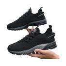 Tênis Masculinos Leves E Respiráveis Com Padrões Modernos, Sneakers De Malha De Alto Desempenho Para