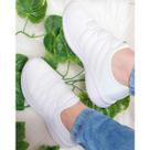 Tenis Meia Feminino Branco Sliper-on Calça Do 34 Ao 40 (Bordado)