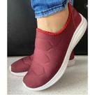 tenis meia feminino calce facil sliper-on casual leve flexível 34 ao 40 (bordado)