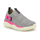 Tenis menina infantil textil itweens cinza rosa calce fácil Tenis menina infantil textil itweens cinza rosa calce fácil