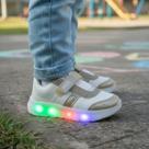 Tênis Meninas Flex Light Ouro Kidy - Marfim