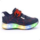 Tênis Menino Infantil Masculino Aranha Led Brilha Luz - 32.017-004 Tênis Menino Infantil Masculino Aranha Led Brilha Luz - 32.017-004