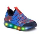 Tênis Menino Novopé Aranha/Teias Vermelho/Azul Led 30001272