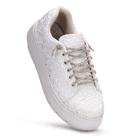 Tênis Moda Casual Flat com Renda Sola Leve Para Noivas Estilo Elegante Confortável Cadarço Brilhante