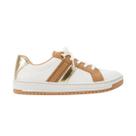 Tênis Moda Feminino Kolosh Em Couro Branco E Bege