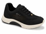 Tênis Modare Preto Ultraconforto Perfurado Feminino Casual -