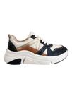 Tênis Modare Ultraconforto Off/Azul marinho/Dourado/Camelo