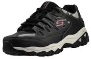 Tênis modernos Skechers Afterburn M. Fit Leather Masculinos Charcoal
