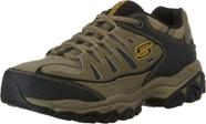 Tênis modernos Skechers Afterburn M. Fit Leather Masculinos Pretos