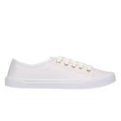 Tênis Moleca Feminino Casual Minimalista Cadarços Branco