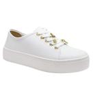 Tênis Moleca Feminino Pingentes Cereja Flatform 5658.544 Cor:BrancoTamanho:35