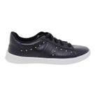 Tênis Moleca Feminino Preto Casual Aplique Lateral
