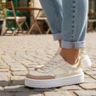 Tênis Moleca Off White Feminino Solado Alto Casual - Tênis Moleca Off White Feminino Solado Alto Casual -