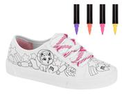 Tênis Molekinha Infantil Colorir Pintar Canetinha 2593100