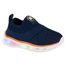 Tênis Molekinho Que Pisca Led Cadarço de Elástico Infantil Menino Ref 2620.105 - Tam 19/26