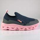 Tênis Novopé Infantil Menina Calce Fácil Original Slip-On Ultramacio Leve Cor:Marinho/RosaTamanho:29