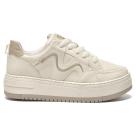 Tênis Off White Plataforma Casual Feminino Via Marte 306002-11 Tênis Off White Plataforma Casual Feminino Via Marte 306002-11