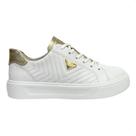 Tênis Pegada Feminino Couro Plataforma 211220 Branco/Ouro Tênis Pegada Feminino Couro Plataforma 211220 Branco/Ouro