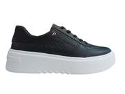 Tênis Pegada Feminino em Couro Preto 21310104 Tênis Pegada Feminino em Couro Preto 21310104