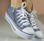 Tenis Plataforma Via Star Shoes ref. 1000 Jeans Claro