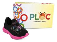 Tênis Ploc Borboletas Jogging Meninas - Sola Pink