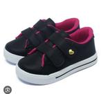 Tênis preto com rosa infantil