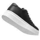 Tenis Preto Feminino Casual com Sola Plataforma.