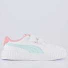Tênis Puma Carina 3.0 V Juvenil Branco e Azul