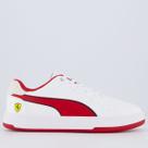 Tênis Puma Ferrari Caven 2.0 Branco e Vermelho Tênis Puma Ferrari Caven 2.0 Branco e Vermelho