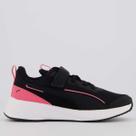 Tênis Puma Flyer Lite 3 AC+ PS Infantil Preto e Pink Tênis Puma Flyer Lite 3 AC+ PS Infantil Preto e Pink