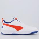 Tênis Puma Rebound V6 Juvenil Branco e Vermelho
