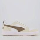 Tênis Puma Rebound V6 Low Branco e Bege