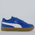 Tênis Puma Rickie Classic V PS Infantil Azul e Branco Tênis Puma Rickie Classic V PS Infantil Azul e Branco