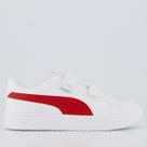 Tênis Puma Rickie Classic V PS Infantil Branco e Vermelho