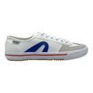 Tênis Rainha Casual Futsal VL2500 Lona Camurça Branco Azul Vermelho