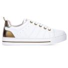 Tênis Ramarim Metalplus Branco e Dourado - Feminino