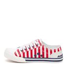 Tênis Rocket Dog Jazzin feminino vermelho/azul marinho de algodão