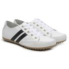 Tenis Sapatênis Casual Krn Shoes em Couro com Cadarço e Detalhe em Litras