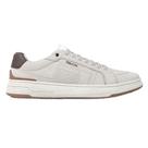 Tenis Sapatênis Ferracini Cervo Sneaker em Couro Cinza Claro