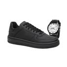 Tenis sapatenis masculino casual plataforma sneaker sola alta confortavel + RELOGIO 37 ao 44