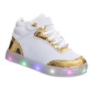 Tenis Sapato Menina Botinha Luz Led Acende Feminino