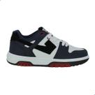 Tênis Skate Redikal Rkt Branco Azul Marinho e Vermelho