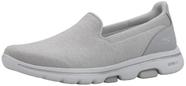Tênis Skechers Go Walk 5 Honor Feminino Slip-On Cinza Claro 11 M US Tênis Skechers Go Walk 5 Honor Feminino Slip-On Cinza Claro 11 M US