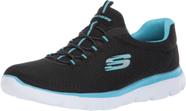 Tênis Skechers Sport Summits feminino preto/turquesa