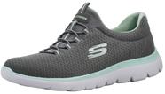 Tênis Skechers Summits femininos cinza/aqua, tamanho 8,5 EUA
