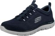 Tênis Skechers Summits Louvin Loafer Marinho com Espuma de Memória