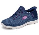 Tênis Skechers Summits, palmilha feminina de espuma viscoelástica sem usar as mãos