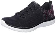 Tênis Skechers Virtue Women Preto/Rosa Memory Foam 8