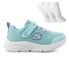 Tênis Skechers Wavy Lites Blissfully Free Infantil + 3 Pares de Meias Tênis Skechers Wavy Lites Blissfully Free Infantil + 3 Pares de Meias